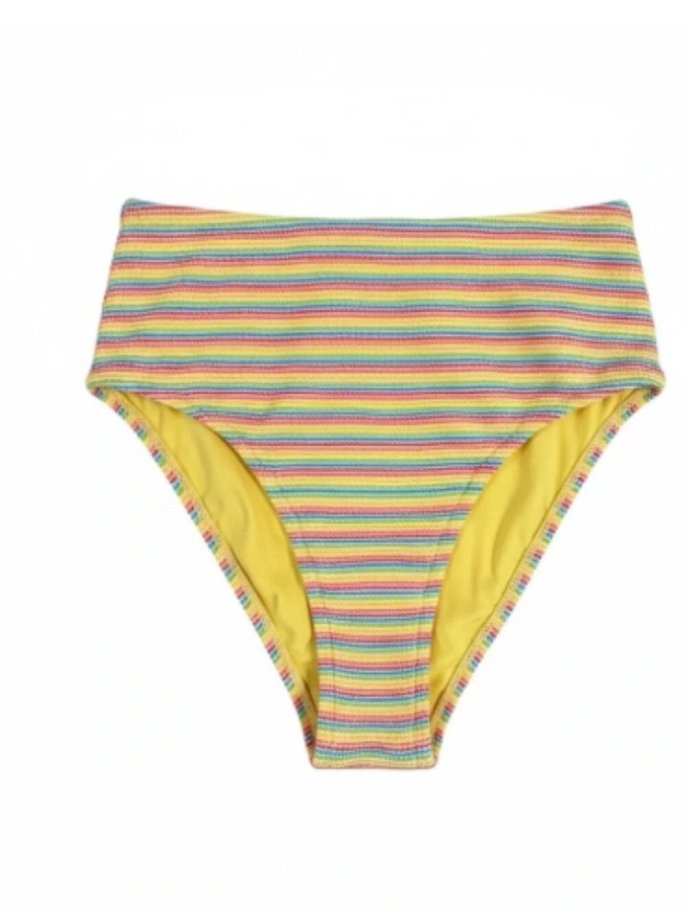 Toast Swim Rainbow Stripe Bikini Bottom high waist